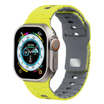 Two Tone Silicone Watch Band, For Apple Watch 46mm / 49mm / 45mm / 44mm, For Apple Watch 42mm / 41mm / 40mm / 38mm