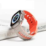Two Tone Silicone Watch Band, For Apple Watch 46mm / 49mm / 45mm / 44mm, For Apple Watch 42mm / 41mm / 40mm / 38mm