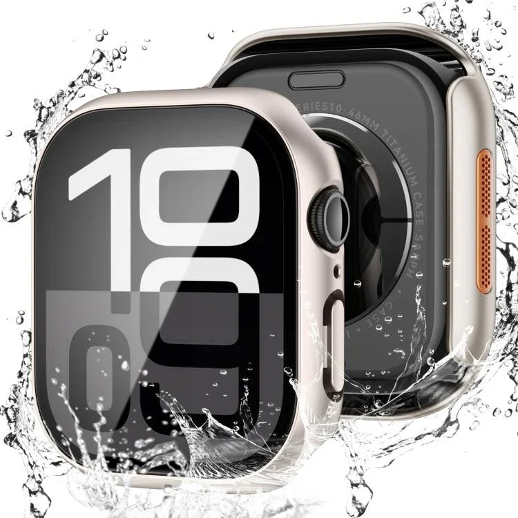 Tempered Film Integrated PC Watch Protective Case, For Apple Watch Series 6 / 5 / 4 & SE 44mm, For Apple Watch Series 6 / 5 / 4 & SE 40mm, For Apple Watch Series 11 / 10 46mm, For Apple Watch Series 11 / 10 42mm, For Apple Watch Series 9 / 8 / 7 45mm  ...