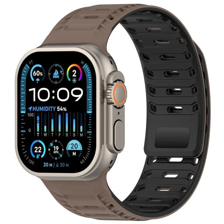 Mountain Armor Magnetic Silicone Watch Band, For Apple Watch 46mm / 49mm / 45mm / 44mm, For Apple Watch 42mm / 41mm / 40mm / 38mm