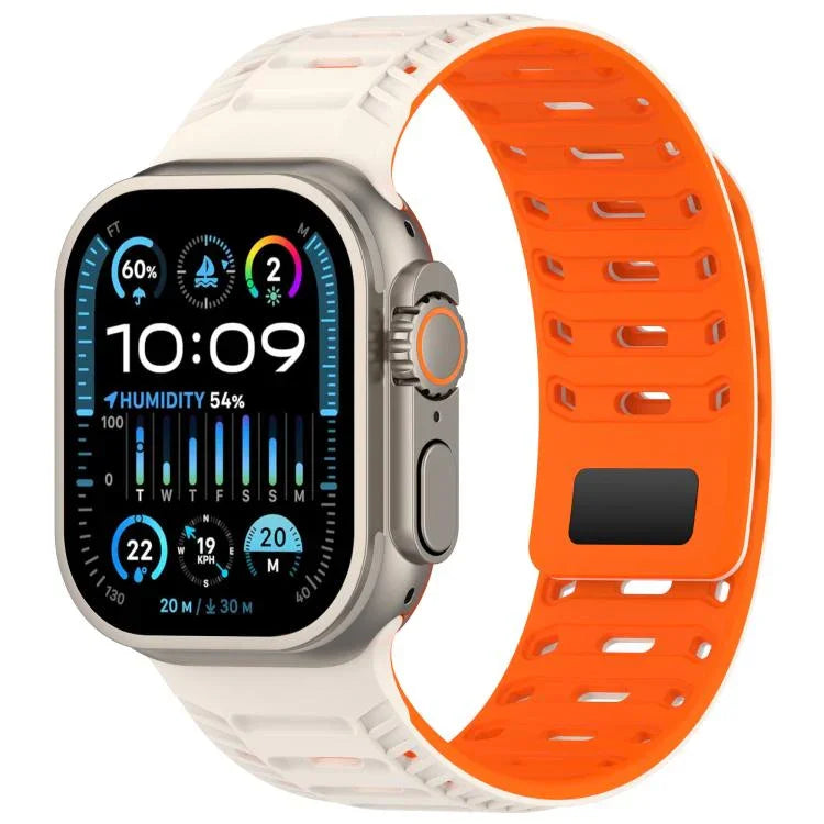 Mountain Armor Magnetic Silicone Watch Band, For Apple Watch 46mm / 49mm / 45mm / 44mm, For Apple Watch 42mm / 41mm / 40mm / 38mm