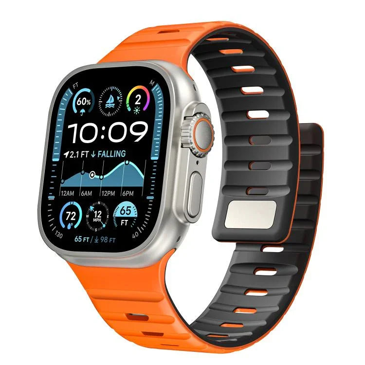 Norman Magnetic Silicone Watch Band, For Apple Watch 46mm / 49mm / 45mm / 44mm, For Apple Watch 42mm / 41mm / 40mm / 38mm