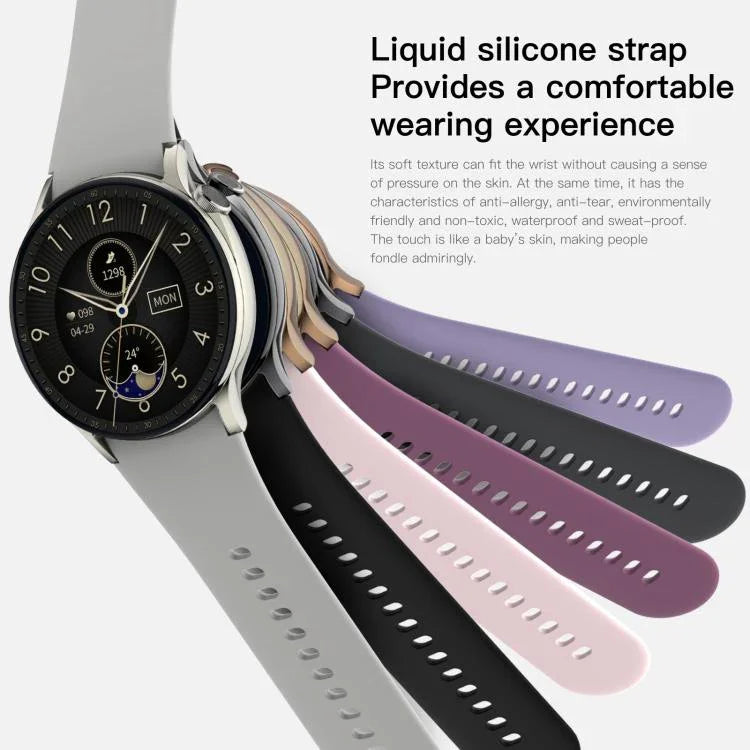Sense 6 1.43 AMOLED Screen IP68 Waterproof Bluetooth Call Smartwatch Supports Health Monitoring