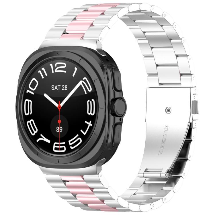 Three Beads Stainless Steel Watch Band with Removal Tool, For Samsung Galaxy Watch8 / Watch8 Classic