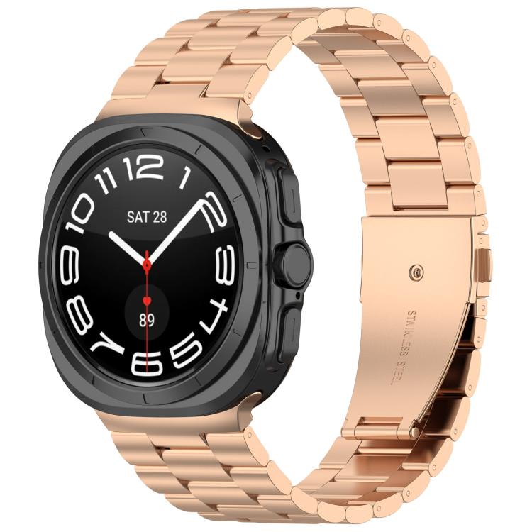 Three Beads Stainless Steel Watch Band with Removal Tool, For Samsung Galaxy Watch8 / Watch8 Classic