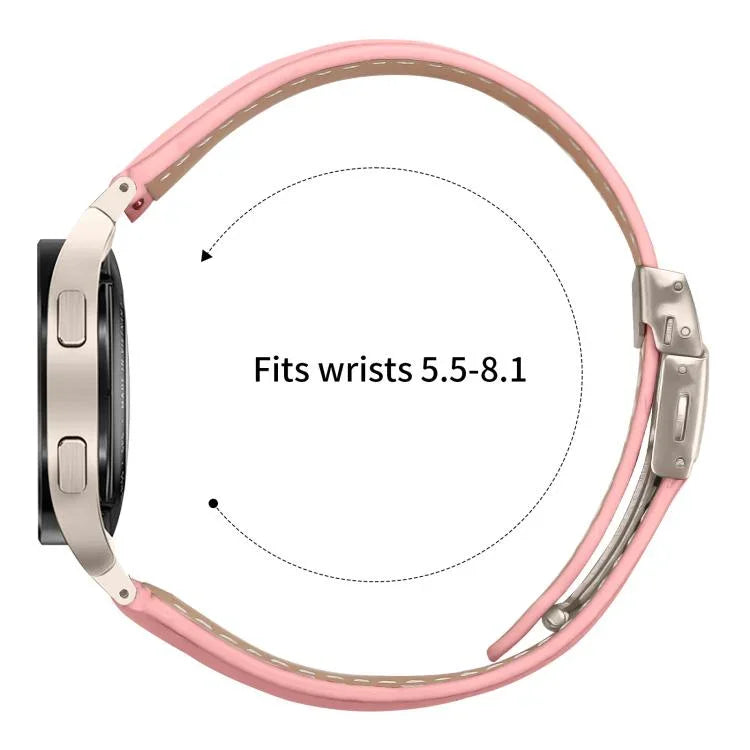 Lychee Texture Starlight Turtle Back Buckle Leather Watch Band, For Samsung Galaxy Watch 7 40 / 44mm