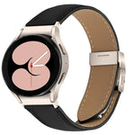 Quick Release Lychee Texture Starlight Turtle Back Buckle Leather Watch Band, For Samsung Galaxy Watch 7 40 / 44mm