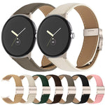 Lychee Texture Starlight Turtle Back Buckle Leather Watch Band, For Google Pixel Watch 4 / 3 / 2 / 1 41mm
