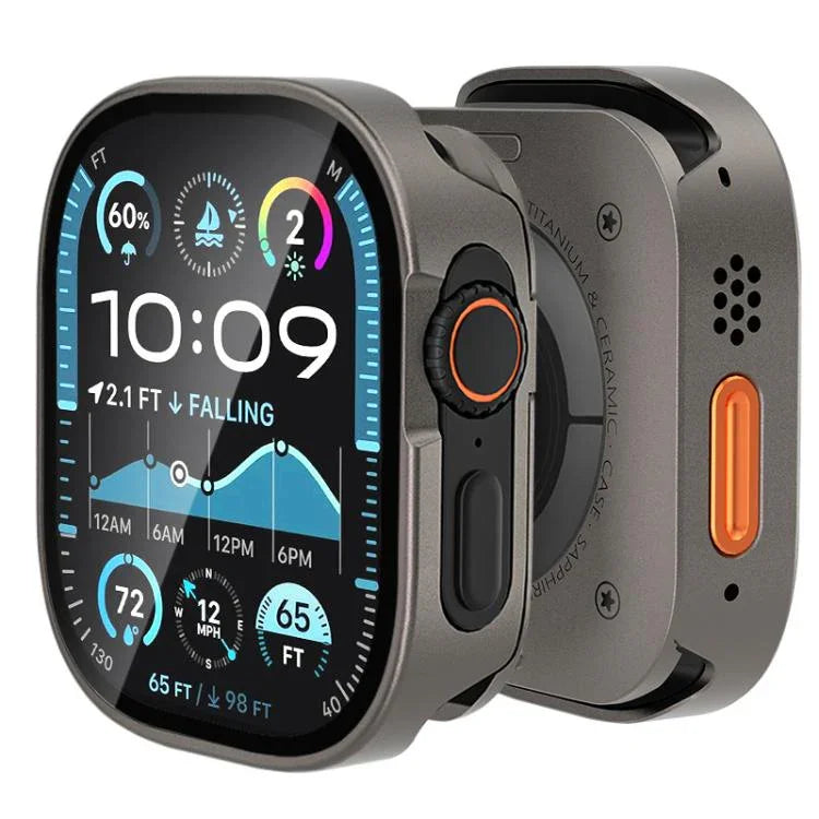 Tempered Film Integrated Aluminum Watch Case, For Apple Watch Ultra 3 / 2 / 1 49mm