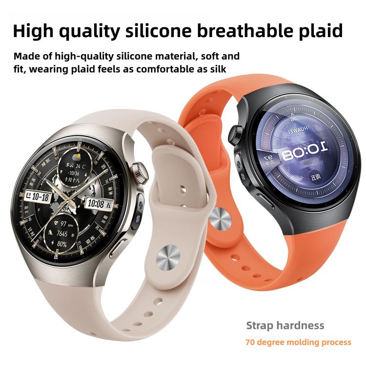 Reverse Buckle Silicone Watch Band, For Huawei Watch 5 42mm, For Huawei Watch 5 46mm
