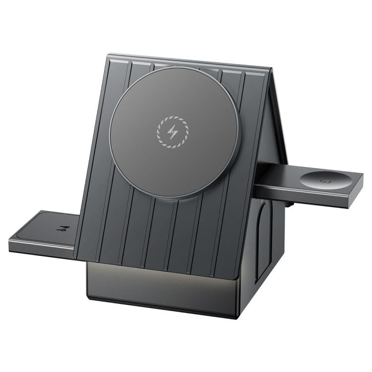 G68 15W Desktop Magnetic Charging Dock 3 in 1 Wireless Charger for Watch / Phone / Earbuds, G68