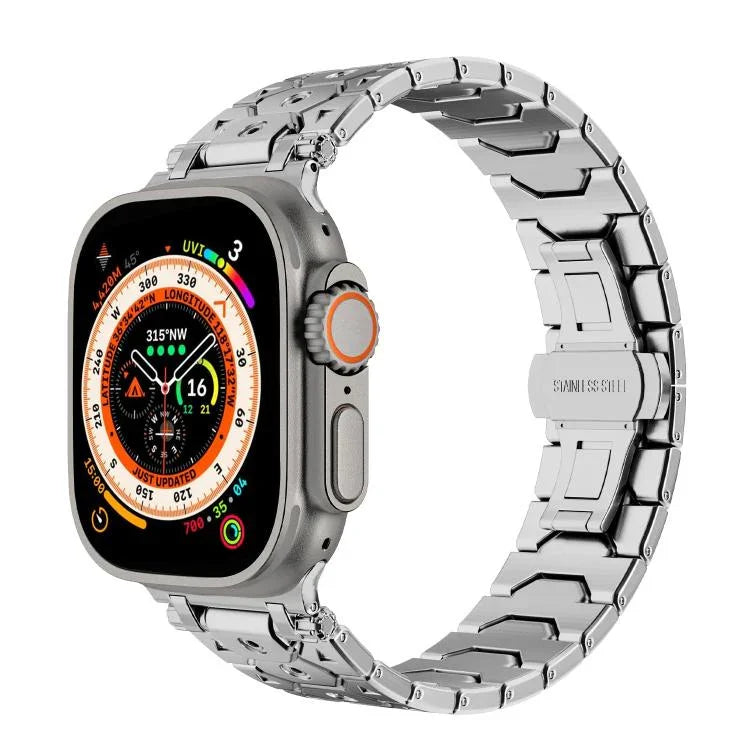 Octagonal Stainless Steel  Watch, For Apple Watch 46mm / 49mm / 45mm / 44mm