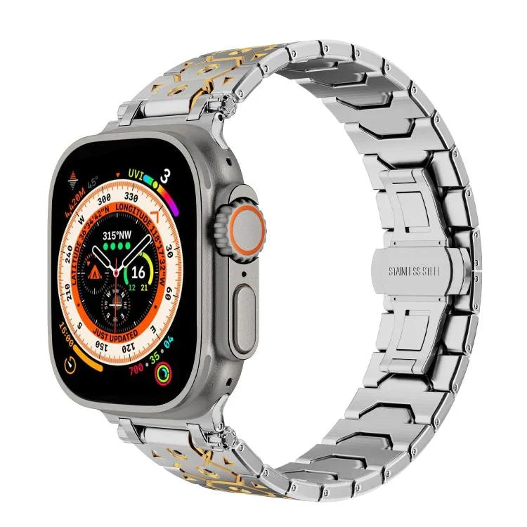 Octagonal Stainless Steel  Watch, For Apple Watch 46mm / 49mm / 45mm / 44mm
