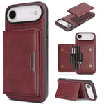 Kalebol Strong MagSafe Magnetic Two-Fold Card Bag Leather Phone Case, For iPhone 17 Pro Max, For iPhone 17 Pro, For iPhone 17, For iPhone Air