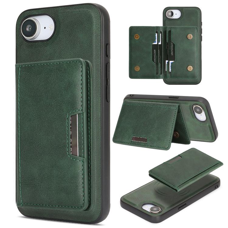 Kalebol Strong MagSafe Magnetic Two-Fold Card Bag Leather Phone Case, For iPhone Fold, For iPhone 18 Pro, For iPhone 18 Pro Max, For iPhone 17 Pro Max, For iPhone 17 Pro, For iPhone 17, For iPhone Air, For iPhone 17e / 16e