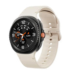 For Samsung Galaxy Watch8 / Watch8 Classic Solid Color Stitched Silicone Watch Band, S, M