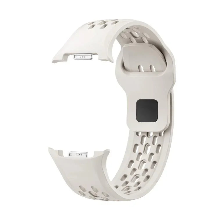 Hole Style Black Reverse Buckle Silicone Watch Band, For Samsung Galaxy Watch8 / Watch8 Classic