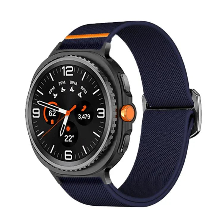 Bull Bead Buckle Elastic Nylon Watch Band, For Samsung Galaxy Watch8 / Watch8 Classic