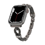 Copper Chain Diamonds Metal Watch Band, For Apple Watch 46mm / 49mm / 45mm / 44mm, For Apple Watch 42mm / 41mm / 40mm / 38mm