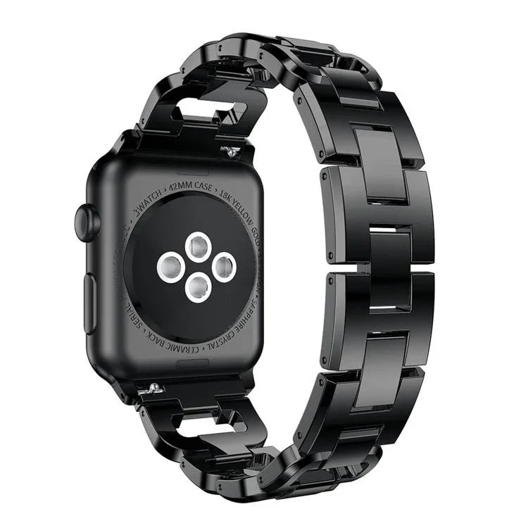 Square Diamond Zinc Alloy Watch Band, For Apple Watch 46mm / 49mm / 45mm / 44mm, For Apple Watch 42mm / 41mm / 40mm / 38mm