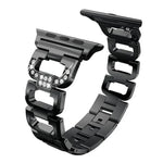 Square Diamond Zinc Alloy Watch Band, For Apple Watch 46mm / 49mm / 45mm / 44mm, For Apple Watch 42mm / 41mm / 40mm / 38mm