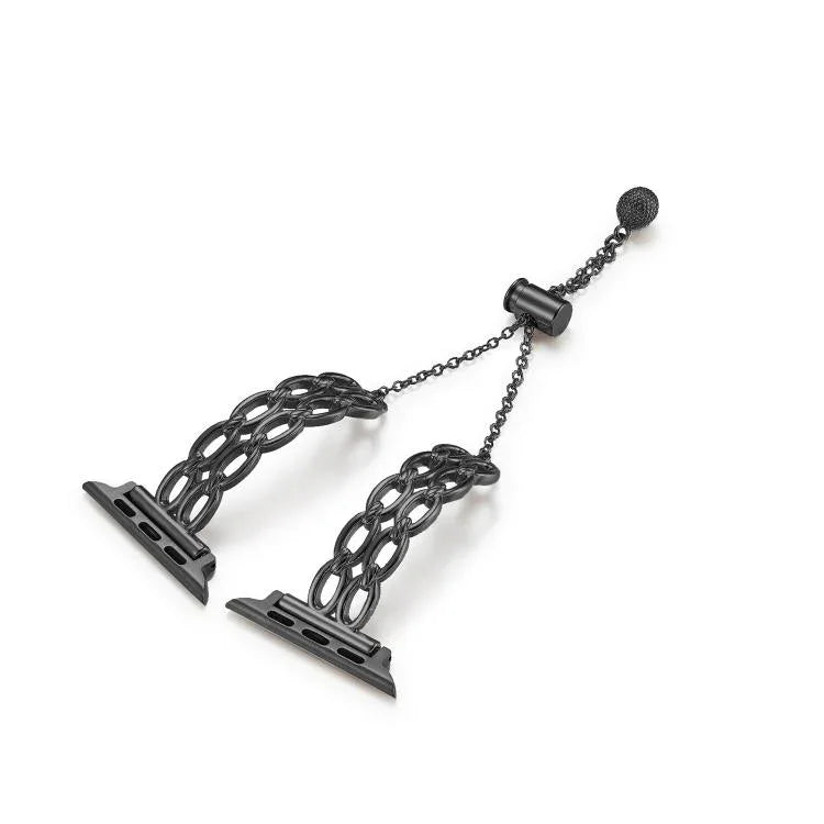Double Ring Chain Zinc Alloy Watch Band, For Apple Watch 46mm / 49mm / 45mm / 44mm, For Apple Watch 42mm / 41mm / 40mm / 38mm