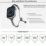 Wings Crushed Diamonds Zinc Alloy Watch Band, For Apple Watch 46mm / 49mm / 45mm / 44mm, For Apple Watch 42mm / 41mm / 40mm / 38mm