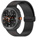 Fold Magnetic Buckle Silicone Watch Band, For Samsung Galaxy Watch8 / Watch8 Classic