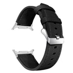 Dual Sides Lychee Genuine Leather Watch Band, For Samsung Galaxy Watch Ultra 47mm / Ultra 2025