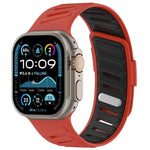Oblique Buckle Breathable Two-Color Silicone Watch Band, For Apple Watch 46mm / 49mm / 45mm / 44mm