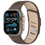 Oblique Buckle Breathable Two-Color Silicone Watch Band, For Apple Watch 46mm / 49mm / 45mm / 44mm