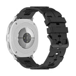 Black Buckle Round Tail Silicone Watch Band, For Samsung Galaxy Watch8 / Watch8 Classic