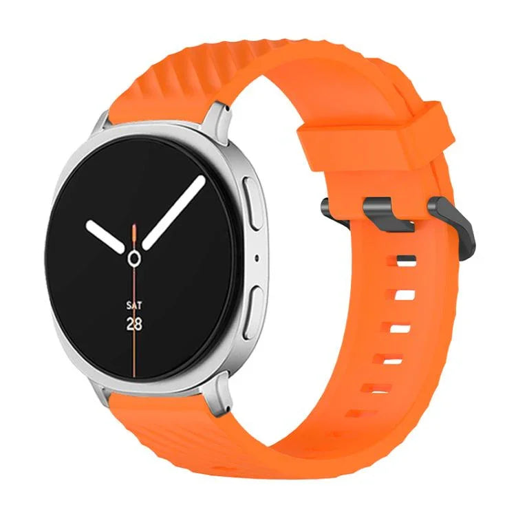 Black Buckle Spruce Silicone Watch Band, For Samsung Galaxy Watch8 / Watch8 Classic