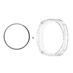 ENKAY Hat-Prince 2 in 1 Electroplated Soft TPU Cover with Full Coverage PMMA Soft Film, For Samsung Galaxy Watch8 Classic 46mm