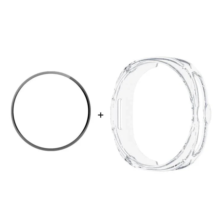 ENKAY Hat-Prince 2 in 1 Electroplated Soft TPU Cover with Full Coverage PMMA Soft Film, For Samsung Galaxy Watch8 Classic 46mm