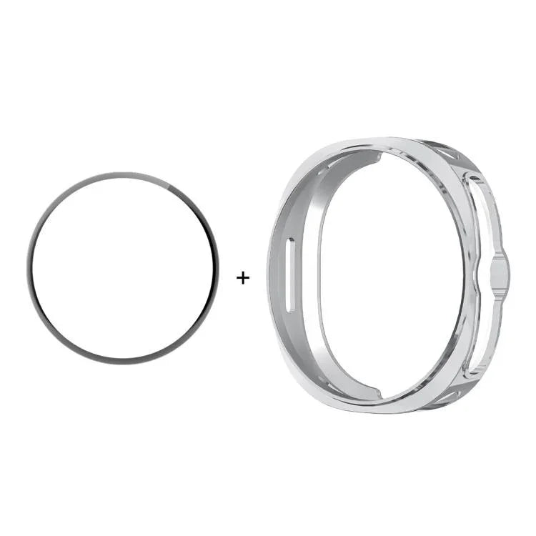 ENKAY Hat-Prince 2 in 1 Electroplated Soft TPU Cover with Full Coverage PMMA Soft Film, For Samsung Galaxy Watch8 Classic 46mm