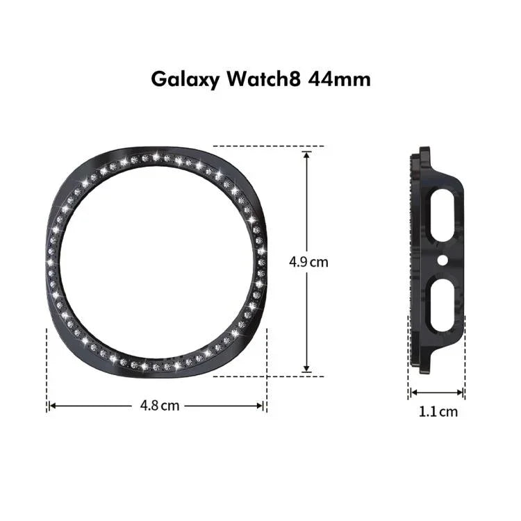 ENKAY Hat-Prince Diamond PC Watch Cover with Full Coverage PMMA Soft Film, For Samsung Galaxy Watch8 44mm, For Samsung Galaxy Watch8 40mm