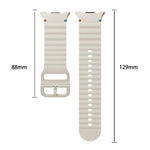 Rhombic Texture Bezel and Wavy Grain Stitched Color Buckle Silicone Watch Band, For Samsung Galaxy Watch8 44mm, For Samsung Galaxy Watch8 40mm