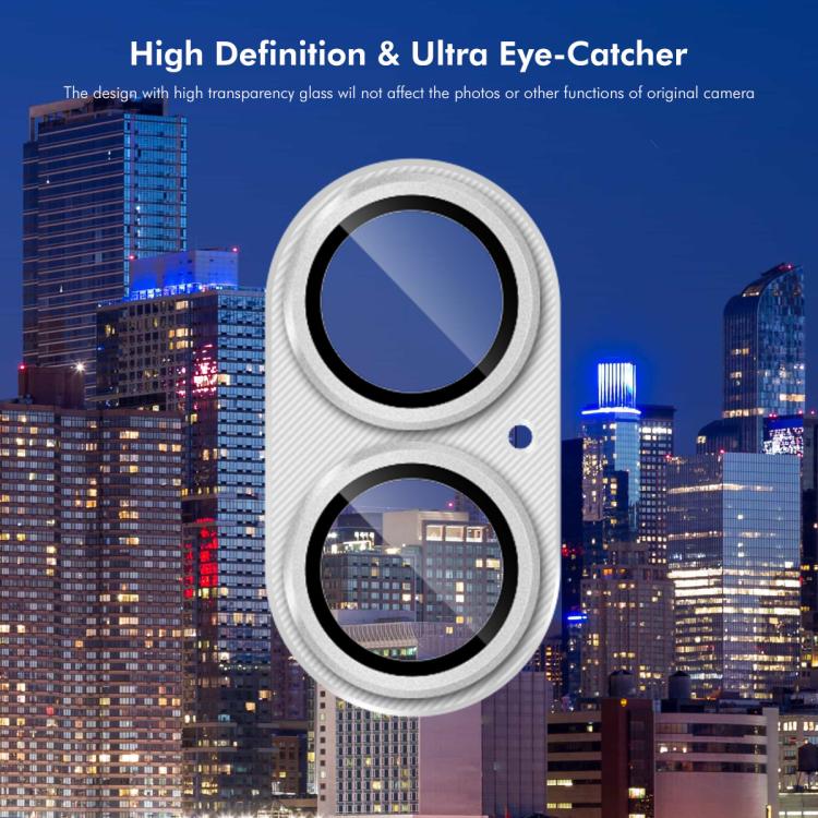 ENKAY CD Texture Aluminium Alloy Tempered Glass Lens Cover Film, For iPhone 17