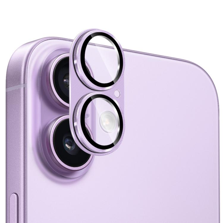 ENKAY CD Texture Aluminium Alloy Tempered Glass Lens Cover Film, For iPhone 17