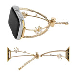 Copper-Inlaid Butterfly Zircon Bracelet Watch Band, For Apple Watch 46mm / 49mm / 45mm / 44mm, For Apple Watch 42mm / 41mm / 40mm / 38mm