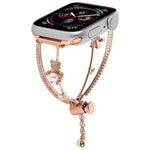 Copper-Inlaid Bear Zircon Bracelet Watch Band, For Apple Watch 46mm / 49mm / 45mm / 44mm, For Apple Watch 42mm / 41mm / 40mm / 38mm