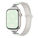 Bow Small Waist Magnetic Silicone Watch Band, For Apple Watch 46mm / 49mm / 45mm / 44mm, For Apple Watch 42mm / 41mm / 40mm / 38mm