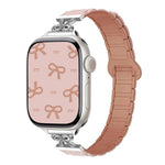 Bow Small Waist Magnetic Silicone Watch Band, For Apple Watch 46mm / 49mm / 45mm / 44mm, For Apple Watch 42mm / 41mm / 40mm / 38mm