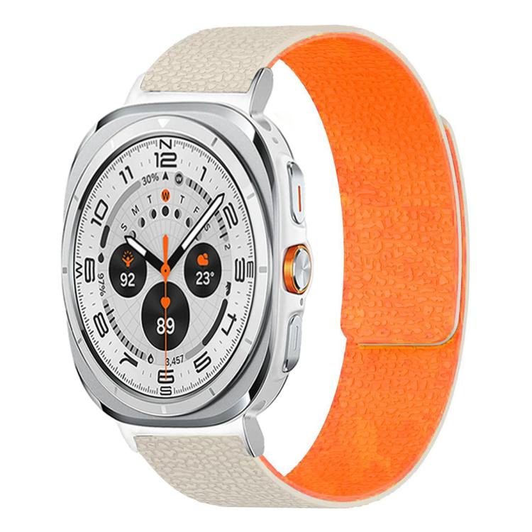 Lychee Texture Soft Magnetic Silicone Watch Band, For Samsung Galaxy Watch Ultra 47mm / Ultra 2025, For Samsung Galaxy Watch8 / 8 Classic