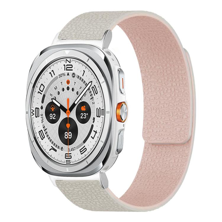 Lychee Texture Soft Magnetic Silicone Watch Band, For Samsung Galaxy Watch Ultra 47mm / Ultra 2025, For Samsung Galaxy Watch8 / 8 Classic