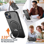 Kalebol Magnetic MagSafe Rotation Holder PC Phone Case, For iPhone 15, For iPhone 14, For iPhone 14 Pro, For iPhone 14 Pro Max, For iPhone 13 Pro Max, For iPhone 13 Pro