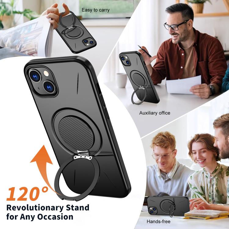 Kalebol Magnetic MagSafe Rotation Holder PC Phone Case, For iPhone 15, For iPhone 14, For iPhone 14 Pro, For iPhone 14 Pro Max, For iPhone 13 Pro Max, For iPhone 13 Pro