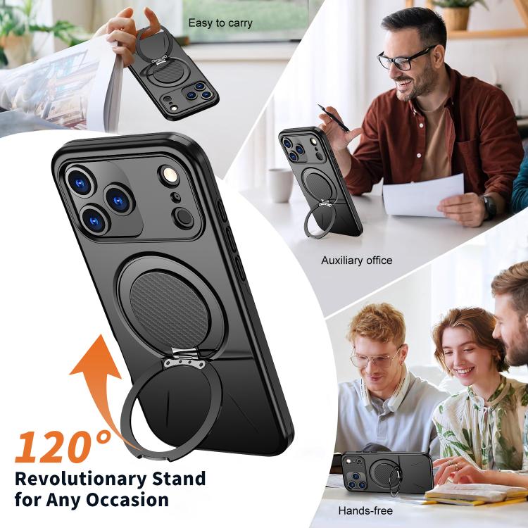 Kalebol Magnetic MagSafe Rotation Holder PC Phone Case, For iPhone 18 Pro, For iPhone 18 Pro Max, For iPhone 17 Pro Max, For iPhone 17 Pro, For iPhone 17, For iPhone Air