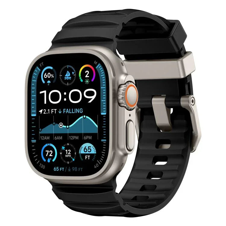 Rock-Peak Silicone Watch Band, For Apple Watch 46mm / 49mm / 45mm / 44mm